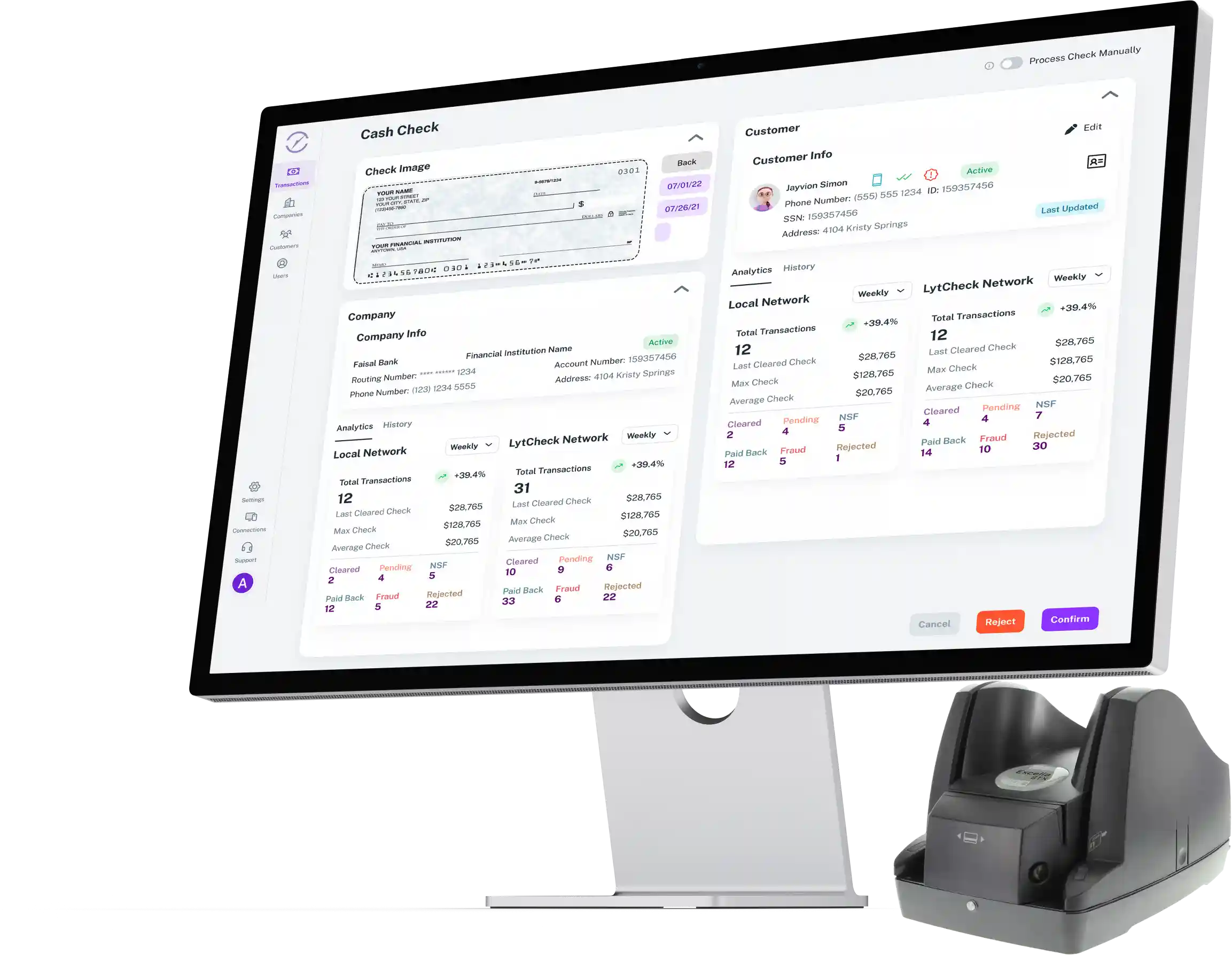 Fraud detection and risk scoring inside LytCheck